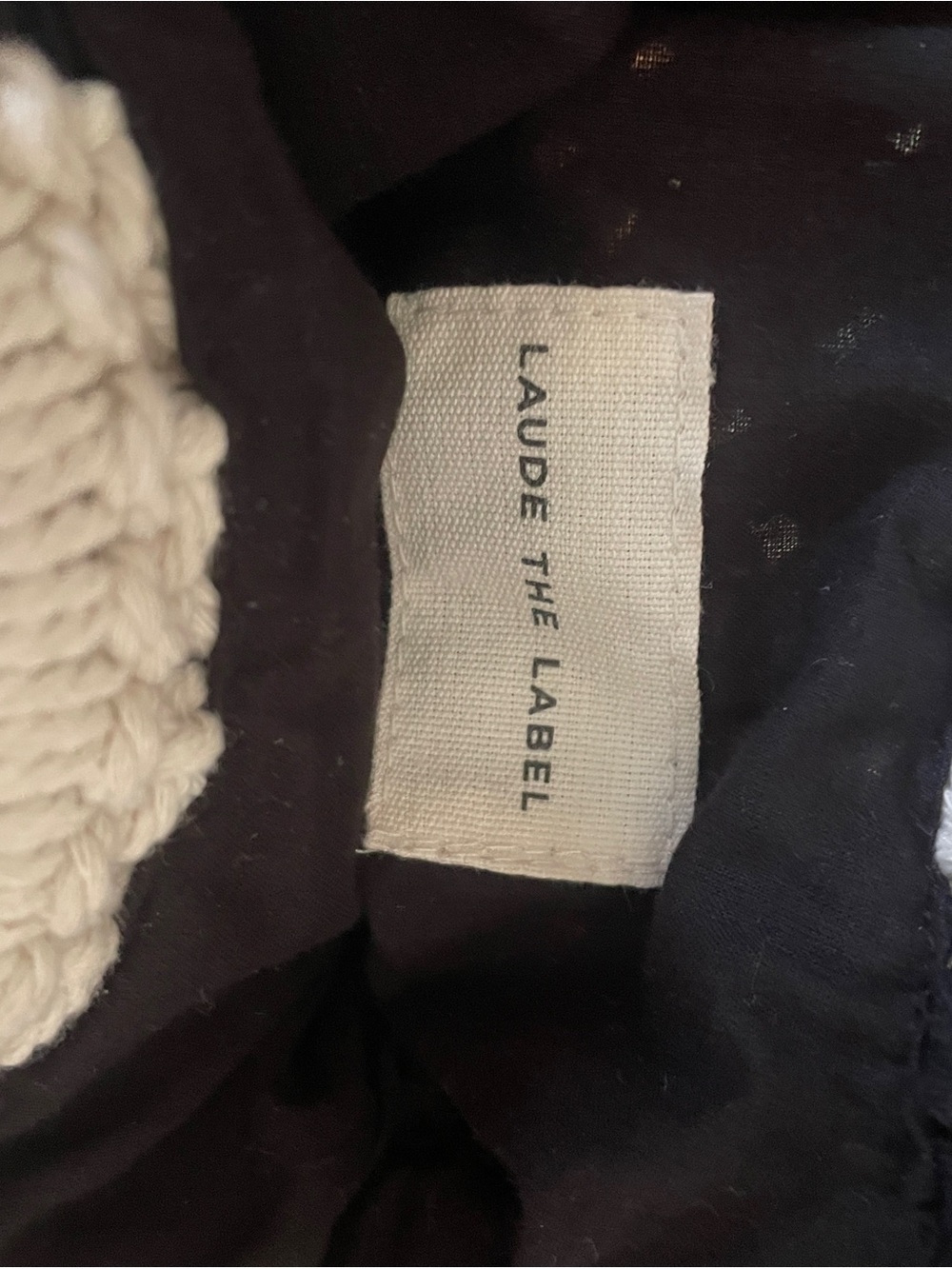 NWT Curateur x Laude The Label Gabby Mini Macrame Bag Black and White Cotton - Picture 4 of 10